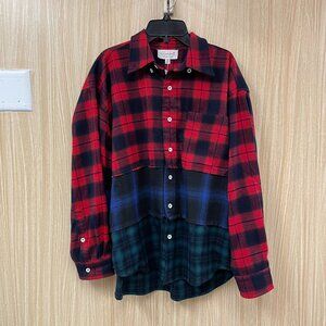 Sugarfox Red Plaid Top Size S